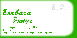 barbara panyi business card